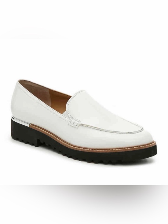 Franco Sarto Shoes - Franco Sarto White Leather Lug Sole Loafer preppy classic chic business casual